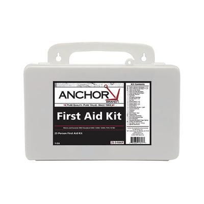 Anchor Brand 25 Person First Aid Kit, Plastic Case, Wall Mount (101-25-3-FAKP)