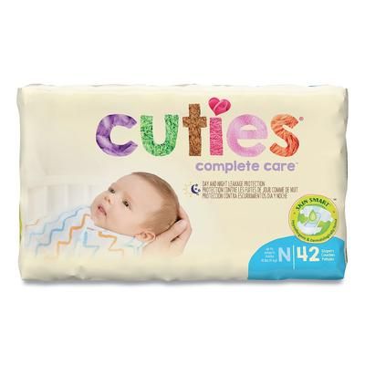 Cuties Premium Jumbo Diapers, Size 0, Newborn to 10 lbs, 60/Carton (CTJCCC00)