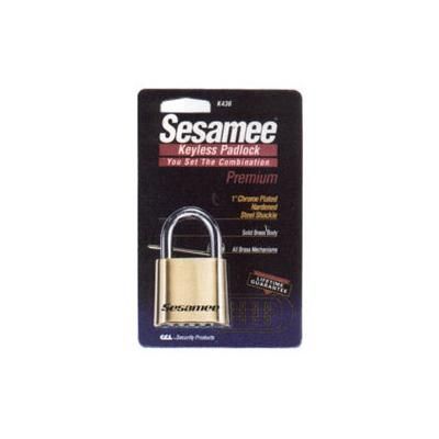 CCL Sesamee Keyless Padlocks, 5/16 in Diam., 1 in L X 1 in W, Brass, Corbin (197-K436)