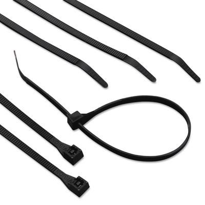 Gardner Bender Heavy-Duty Cable Ties, 120 lb Tensile Strength, 15 in L, Ultraviolet Black, 50/Bag (623-46-415UVB)