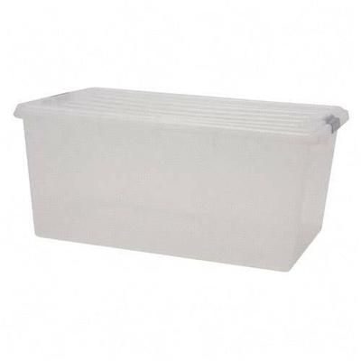 IRIS 68 Quart Storage Box with Lid, 1/2"x26 1/8"x11 7/8", Clear (IRS100101)
