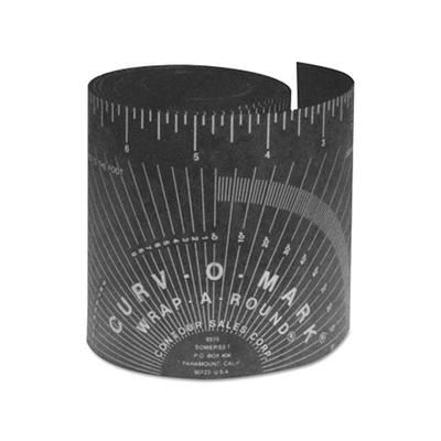 Jackson Safety Wrap-A-Round Ruler, Large, 3.88 in W x 6 ft L, Cold/Heat Resistant, Black (430-14753)
