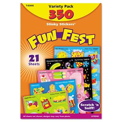 TREND Stinky Stickers Variety Pack, Mixed Shapes, 350/Pack (TEPT83906)