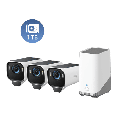 eufyCam S3 Pro 3-Cam Kit + 1 TB Hard Drive