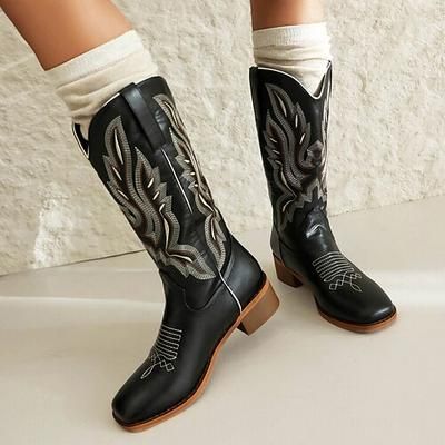 Retrò Vintage Hippie Anni '70 Scarpe Stivali western Hippie Cowboy del West Jacquard Costume Per donna Carnevale Mascherata Vacanza Festa / Sera Abbigliamento quotidiano Adulti Scarpe