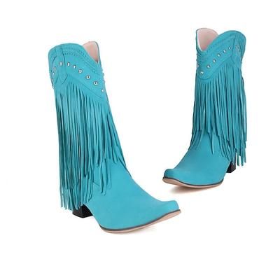 Retrò Vintage Hippie Anni '70 Scarpe Stivali western Hippie Cowboy del West Frangia con nappe Costume Per uomo Per donna Carnevale Mascherata Vacanza Festa / Sera Abbigliamento quotidiano Adulti