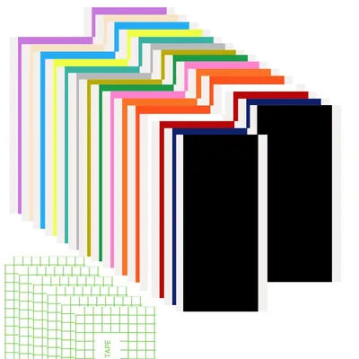 Smart Sticky Vinyl Permanent 18/20/36 sheets (5.5x12 inches), compatible with Cricut Joy -No Need cutting pads for Decorative S