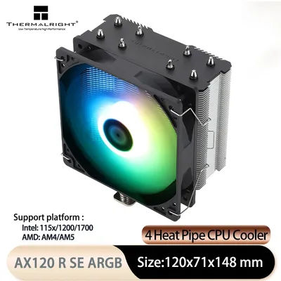 Thermalright Assassin X 120 Refined SE ARGB 4x6mm Heat Pipe Tower CPU Air Cooled Radiator,120mm PWM Fan,Support LGA1700/AM5