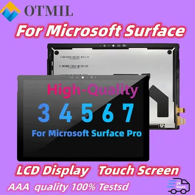 Microsoft Surface Pro 3/4/5/6/7 LCD Touch Screen Digitizer Assembly - Replacement for 1631 1724 1796 1807 1866 - High-Quality