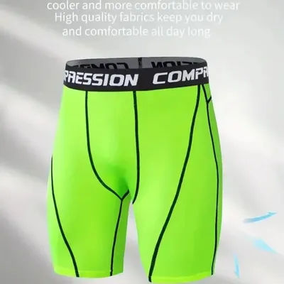 Men's Outdoor Sports Tight Shorts, High Elasticity Quick-drying Sweat-absorbing Fitness Running Compression Shorts