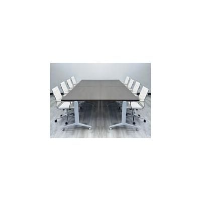 72" x 142" Converge Easy Flip Modular Solid Wood Conference Table
