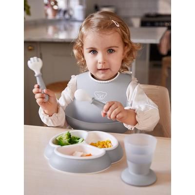 BabyBjorn Baby Spoon and Fork, 4 pcs - gray