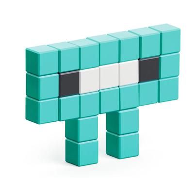 Ukidz PIXIO Mini Monster Frogz - 25 Magnetic Blocks in 3 Colors