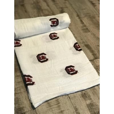 Three Little Anchors College Swaddle Blanket - South Carolina Gamecocks