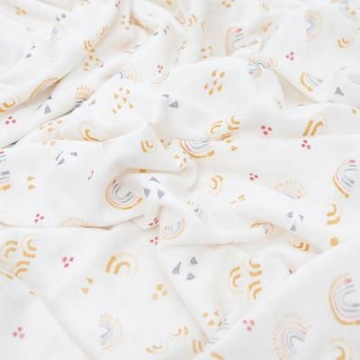 Little Unicorn Stretch Knit Swaddle Blanket - Rainbows