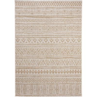 Tappeto per interno ed esterno crema/beige 140x200