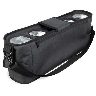 WonderFold Large Parent Console with 4 Insulated Cup Holders - Volcanic Black