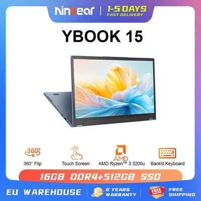 Ninkear 2 in 1 Laptop YBOOK 15 The best Christmas gift AMD™ Ryzen 3 3200U 16GB DDR4 + 512GB SSD 15.6 Inch 360 Degree Flip