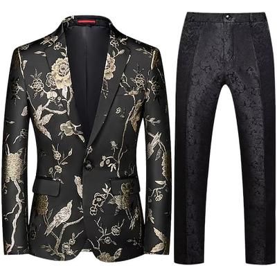 Disco Anni '80 Pantaloni Abiti Completi Blazer Disco Tinta unica Costume Per uomo Mascherata Performance Feste Club Adulti Cappotto Pantaloni
