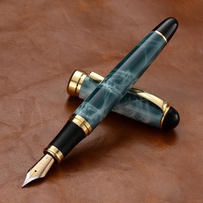 TEMU 1pc Fountain Pen High-grade Business Gift Calligraphy Writing Pen With 0.5mm Two-color Nib Without Ink