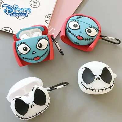 Disney le cauchemar avant noël crâne Jack Skellington Sally Bluetooth étui pour écouteurs pour