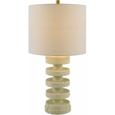 Sujangarh 27"H x 14"W x 14"D Cottage Cream/White/Metallic - Brass/Metallic Gold/Translucent Table Lamp - Boutique Rugs