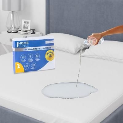 TEMU 2 Pack Waterproof Mattress Protector Fitted, Breathable Microfiber Mattress Topper Cover Sheet, Washable Bed Cover Pad, Moisture Wicking, Non , Bedding, White