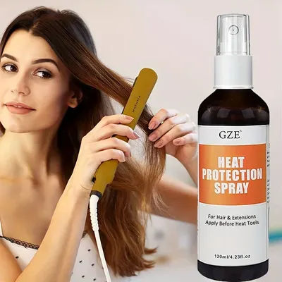 GZE Heat Protectant Spray Professional For Curling Iron All Hair Types Strighting & Curly Hair Heat Protect Spray Quick Drying