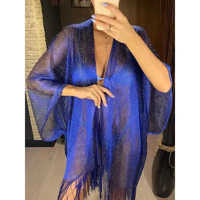 Solide Bikini couvrir gland robe de Plage tuniques maillot de bain maillot de bain femmes brillant couverture Ups pour maillots de bain femmes paréo Plage