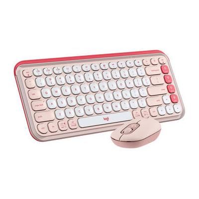 Logitech POP ICON Wireless Keyboard & Mouse Combo (Rose & Off-White) 920-013105