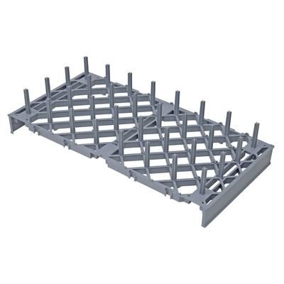 Quantum Food Service QPDR1 Millenia Pronged Drying Cradle - 12" x 24" x 1 1/2", Gray