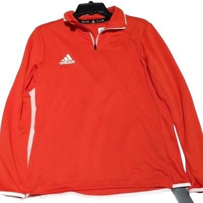 Adidas Tops | Adidas Women’s 1/4 Zip Long Sleeve Top Size M | Color: Orange/White | Size: M