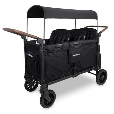 WonderFold W6 Pro (6 Seater) Stroller Wagon - Jet Black