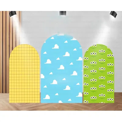 Disney Custom Double Sided Arch Cover Photo Backdrop Personalized Toy Story Photography Background