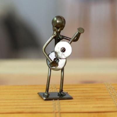 Guitar Star,'Eco-Friendly Recycled Metal Guitar Player Figurine'