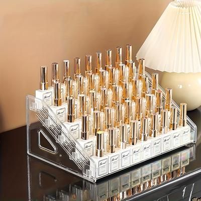 TEMU Display Stand Organizer For - 1pc , Gel , Makeup Display , Formaldehyde-free, No Or Battery Needed
