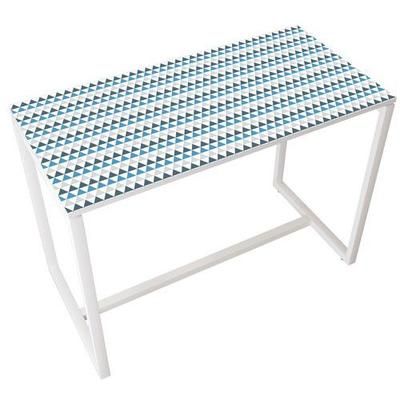 table réunion haute 6 pers. plateau bleu- manutan expert