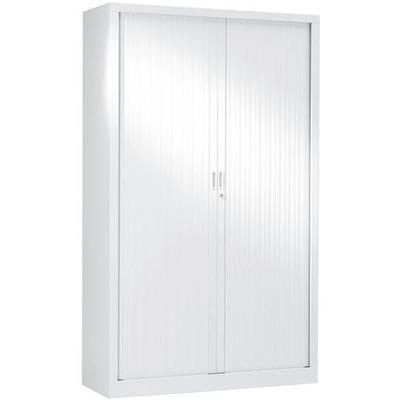 Armoire Haute À Rideaux 100 X 198 Cm 9016 Blanc - Vinco