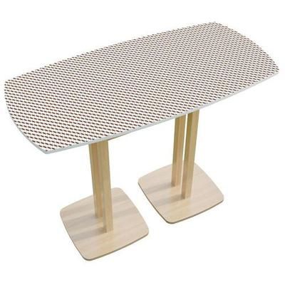 table réunion haute woody 4 personnes brun- manutan expert