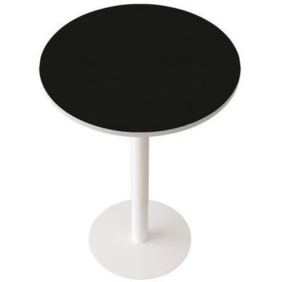 guéridon haut pied métal ø 80 cm plt. noir- manutan expert