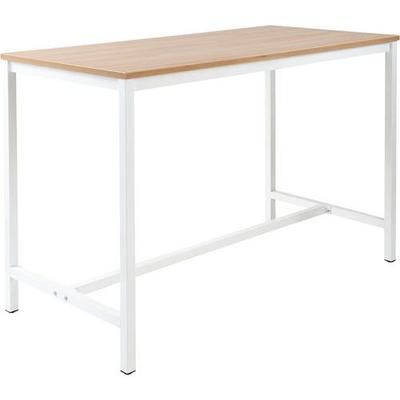 table haute 140x100 ht110 chene 25mm c. blanc p. 40x40 blanc