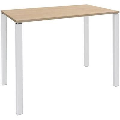 Table Haute 4 Pieds L120xh105xp60cm Chêne Clair/pied Blanc - Simmob
