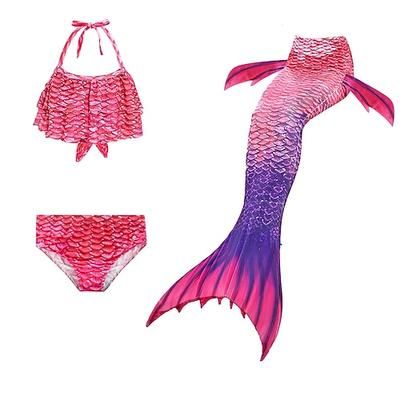 Sirena Ariel Code di sirena Costumi da bagno Bikini Coda da sirena Vacanza for Ragazze Bambini Mascherata Settimana del libro
