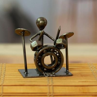Drums Star,'Drummer-Themed Eco-Friendly Recycled Metal Figurine'