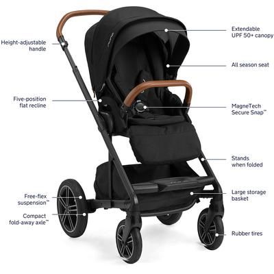 Nuna MIXX Next with Magnetic Buckle + PIPA Aire RX Travel System Bundle (One Box) - Ocean