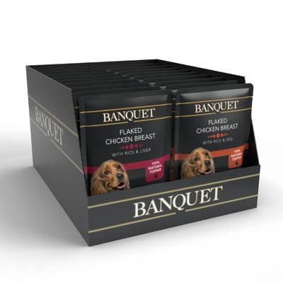 30x100g Chicken, Rice & Liver / Chicken, Rice & Veg Mixed Pack BANQUET HiLife Wet Dog Food