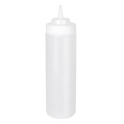 smalls SBW-24C 24 oz Squeeze Bottle w/ Natural Cone Tip, Polyethylene, Clear, Case of 12
