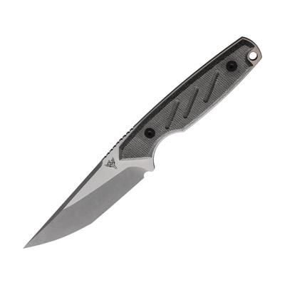 Dirty Bird Knives Fox Mod III SW Micarta Fixed Blade Knife 8in Overall 3.75in Stonewash/Satin 154CM Blade Black Canvas Micarta Handle Kydex Sheath
