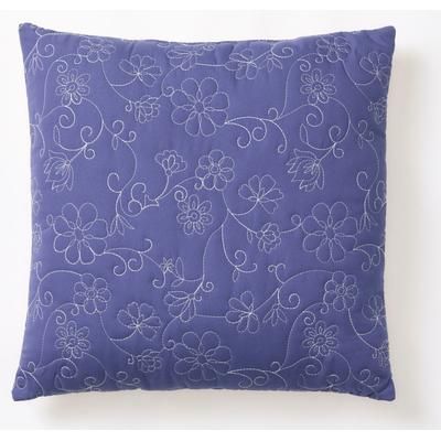 Anna Square Pillow by BrylaneHome in Deep Dusk Ivory