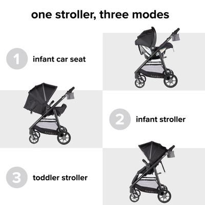 Diono Quantum 4 3-in-1 Travel System with LiteClik30 R SafePlus - Black Jet